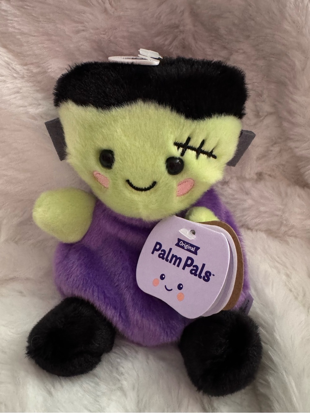 Palm Pals Frankenstein Monster Plush Toy - Green & Purple